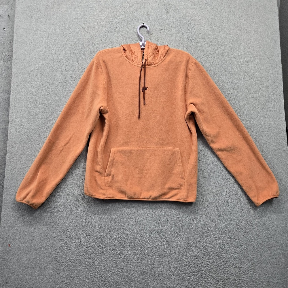 Fabletics Men  Hoodie M Tan Pine City Embroidered Fleece Activewear Logo